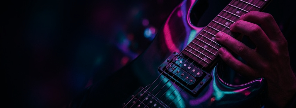 Guitarra eléctrica en una sesión de estudio